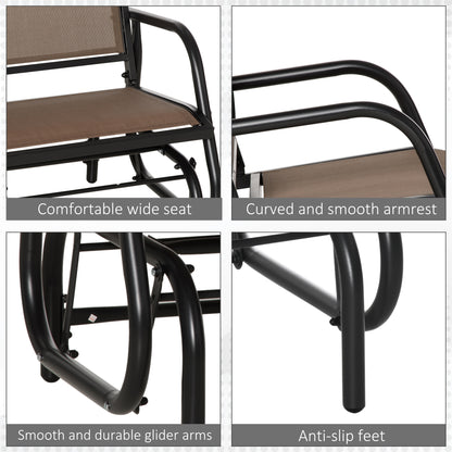 Outdoor Steel Patio Glider Chair