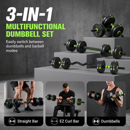Adjustable Dumbbell Set 4-in-1 — 15 kg