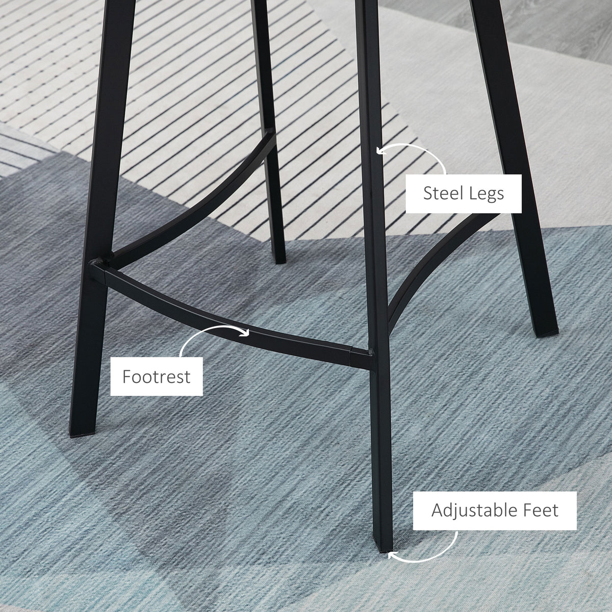 Counter Height Stools with Back — Set of 2