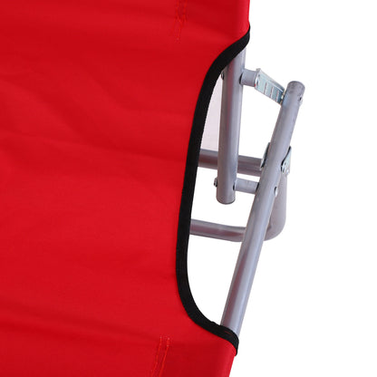 Folding Lounge Chair with Adjustable Sun Shade