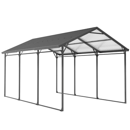 Metal Carport 10 x 15 ft Reinforced Steel Frame