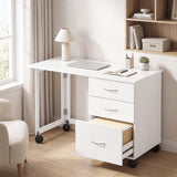 Escritorio plegable para ordenador con almacenamiento y ruedas