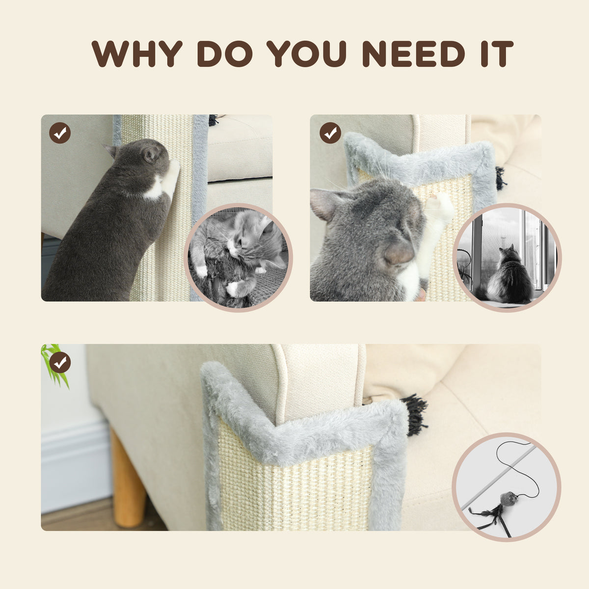Cat Scratching Post for Indoor Cats 22 in