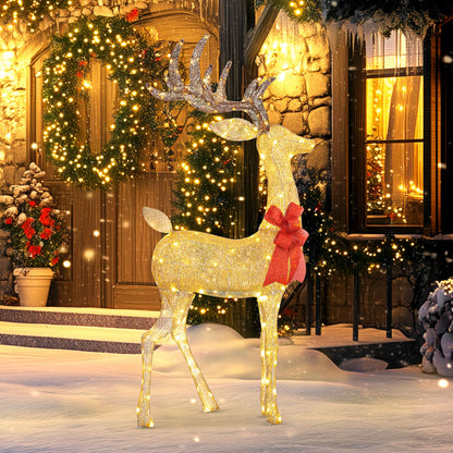 Decoración de Reno Luminoso LED Navidad Dorado