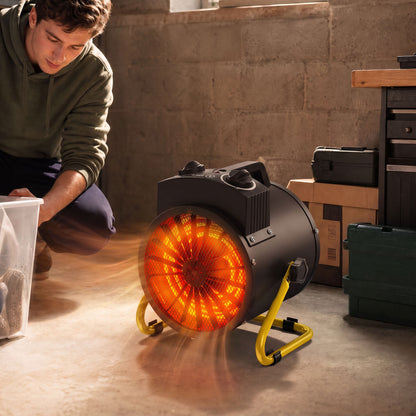 Electric Fan Heater 1500W — Stainless Steel