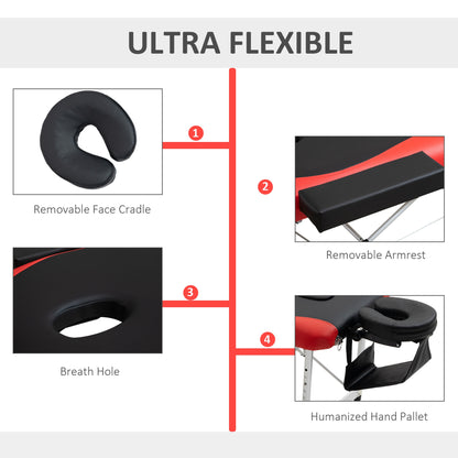 Professional foldable aluminum massage table