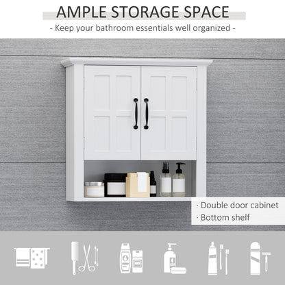 Armario de pared para baño con estante ajustable