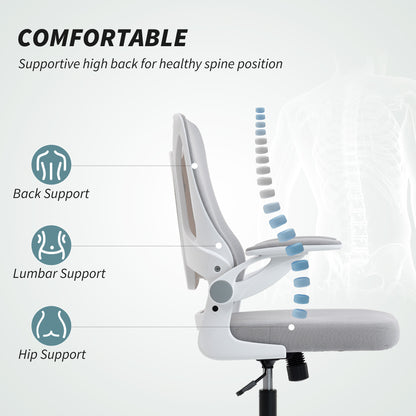 Silla de oficina ergonómica giratoria con soporte lumbar