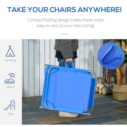 Folding Outdoor Lounge Chair with Adjustable Backrest