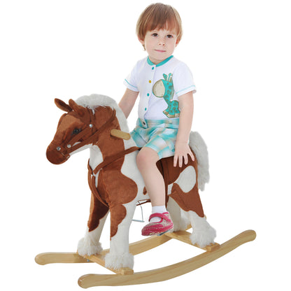 Kids Plush Rocking Horse with Realistic Sounds