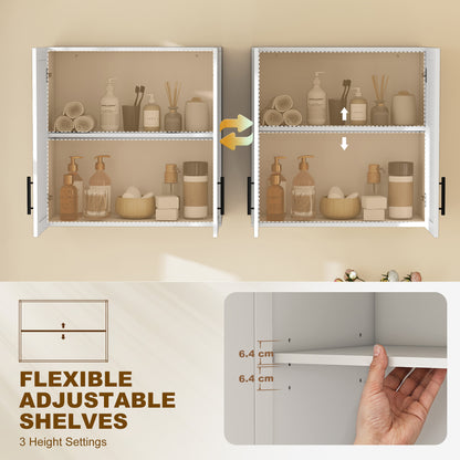 Wall-Mounted Bathroom Cabinet 2-Door — white