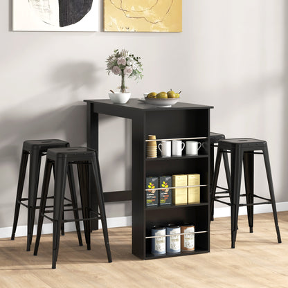Bar table counter height 3 storage shelves