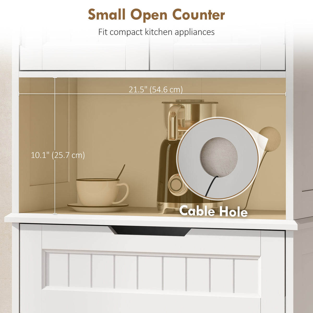 Kitchen buffet with hutch pantry cabinet