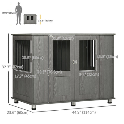 Dog Crate Furniture with Lockable Magnetic Door