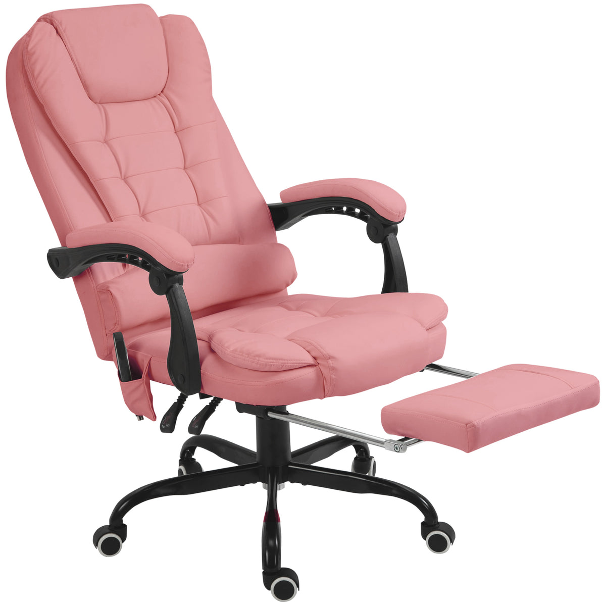 Silla de oficina de masaje reclinable con reposapiés