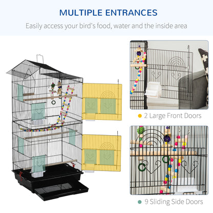 Spacious Bird Cage with Toys and Accessories