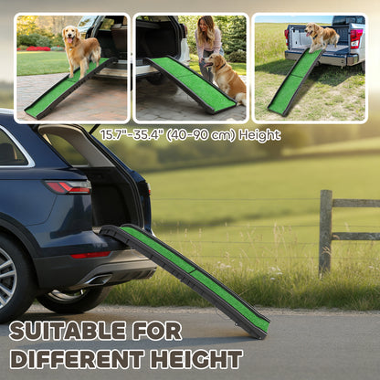 Folding Dog Ramp 150 cm Grass Surface