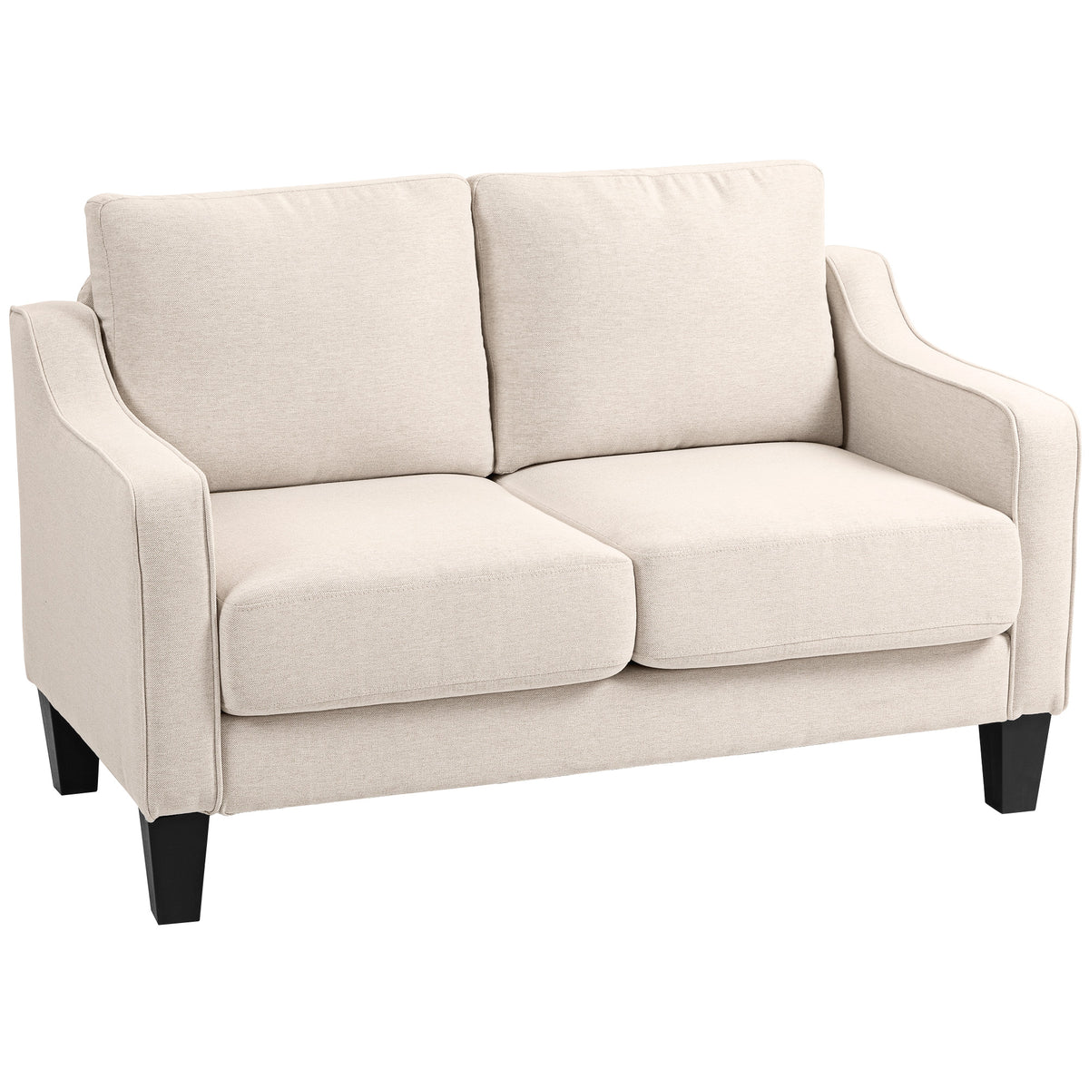 Modern Loveseat with Pocket Springs and Thick Padding