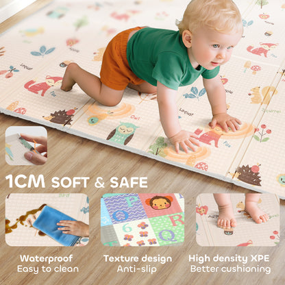 Foldable Double-Sided Baby Play Mat XPE Foam