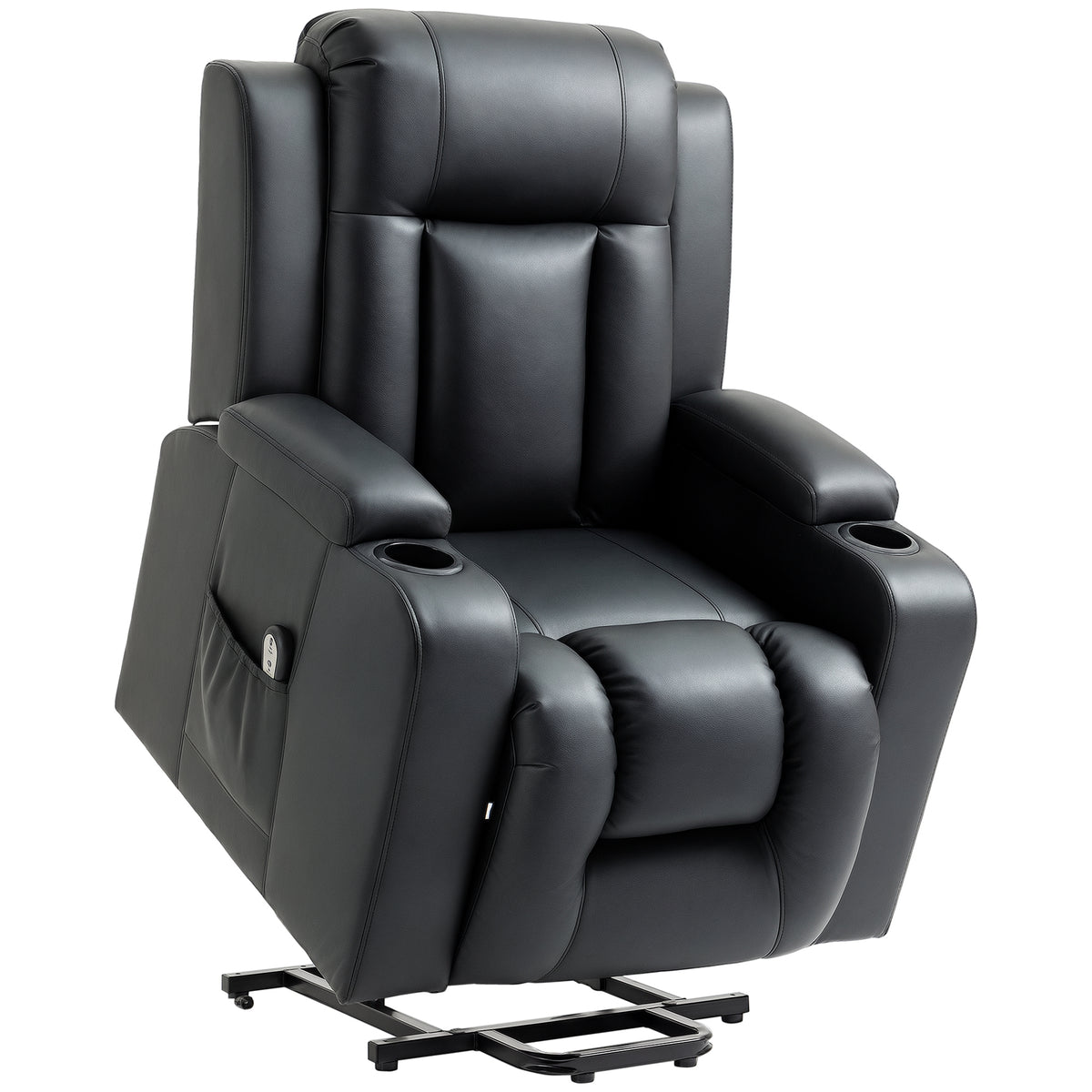 Sillón reclinable y elevador eléctrico de cuero sintético
