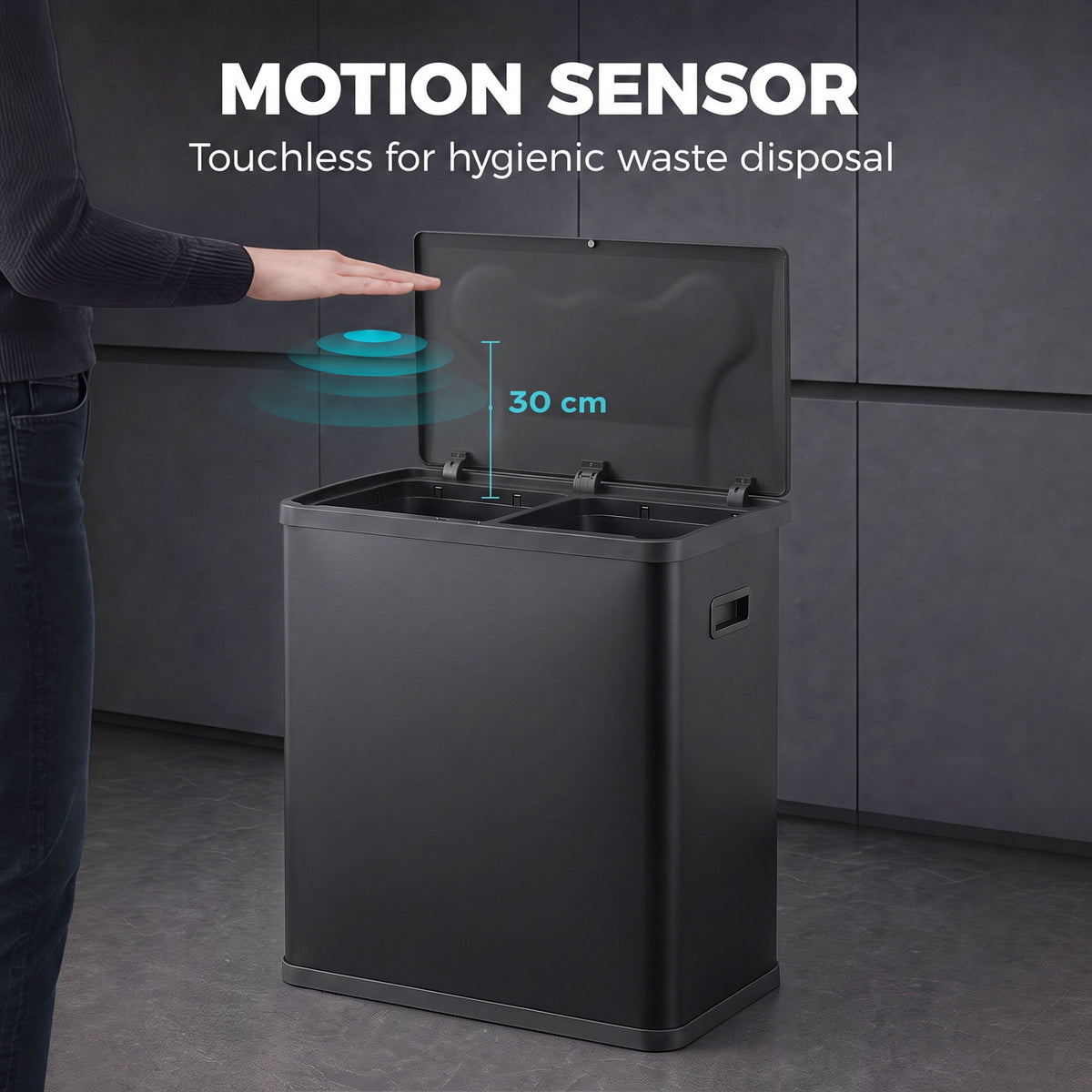 Smart Dual-Compartment Automatic Trash Can 60 L