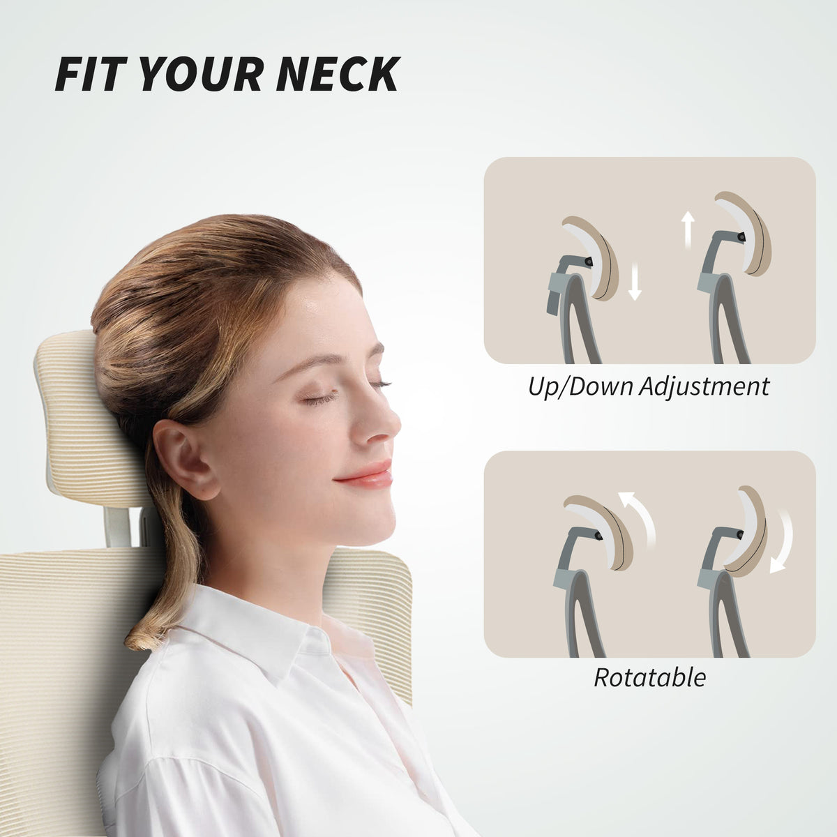 Ergonomic office chair with adjustable lumbar support