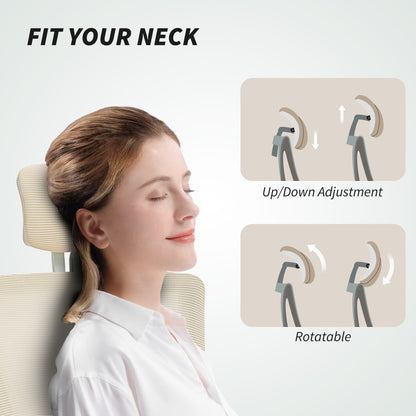 Ergonomic office chair with adjustable lumbar support