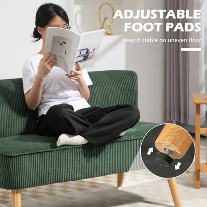 Sofa 2 seater modern upholstered rubber wood legs