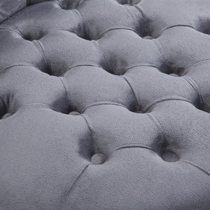 Tufted High Back Velvet Accent Chair