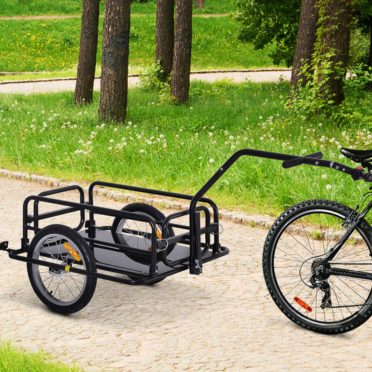 Folding Bike Cargo Trailer with Universal Hitch