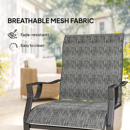 C Spring Patio Chairs High Backrest Set of 2