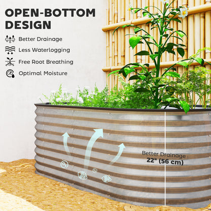 Jardinera elevada galvanizada 152 x 76 x 61 cm