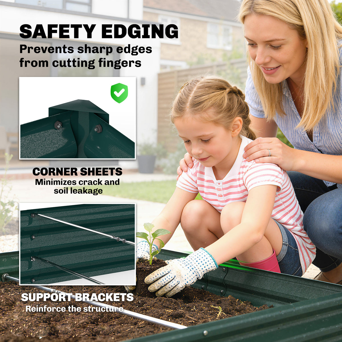 Galvanized Raised Garden Bed 365 x 120 x 30 cm