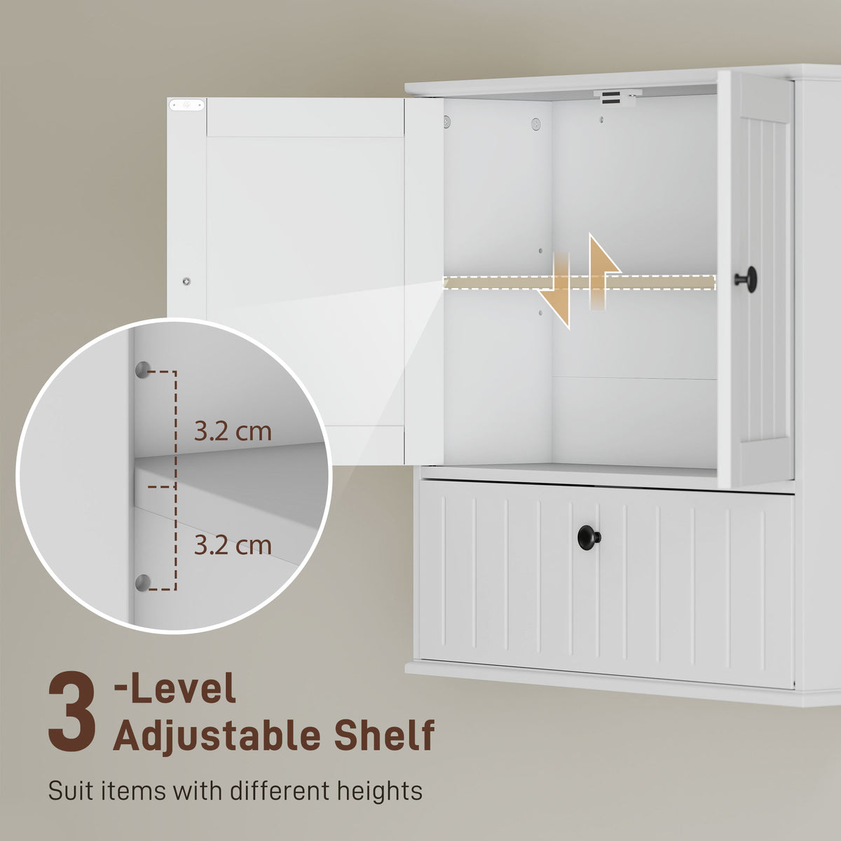 Bathroom wall cabinet farmhouse style