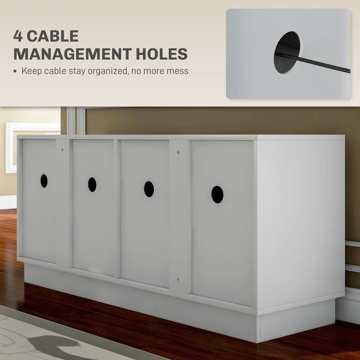 Mueble de TV moderno de 120 cm con puertas