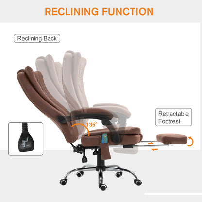 Office Chair Vibration Massage Retractable Footrest