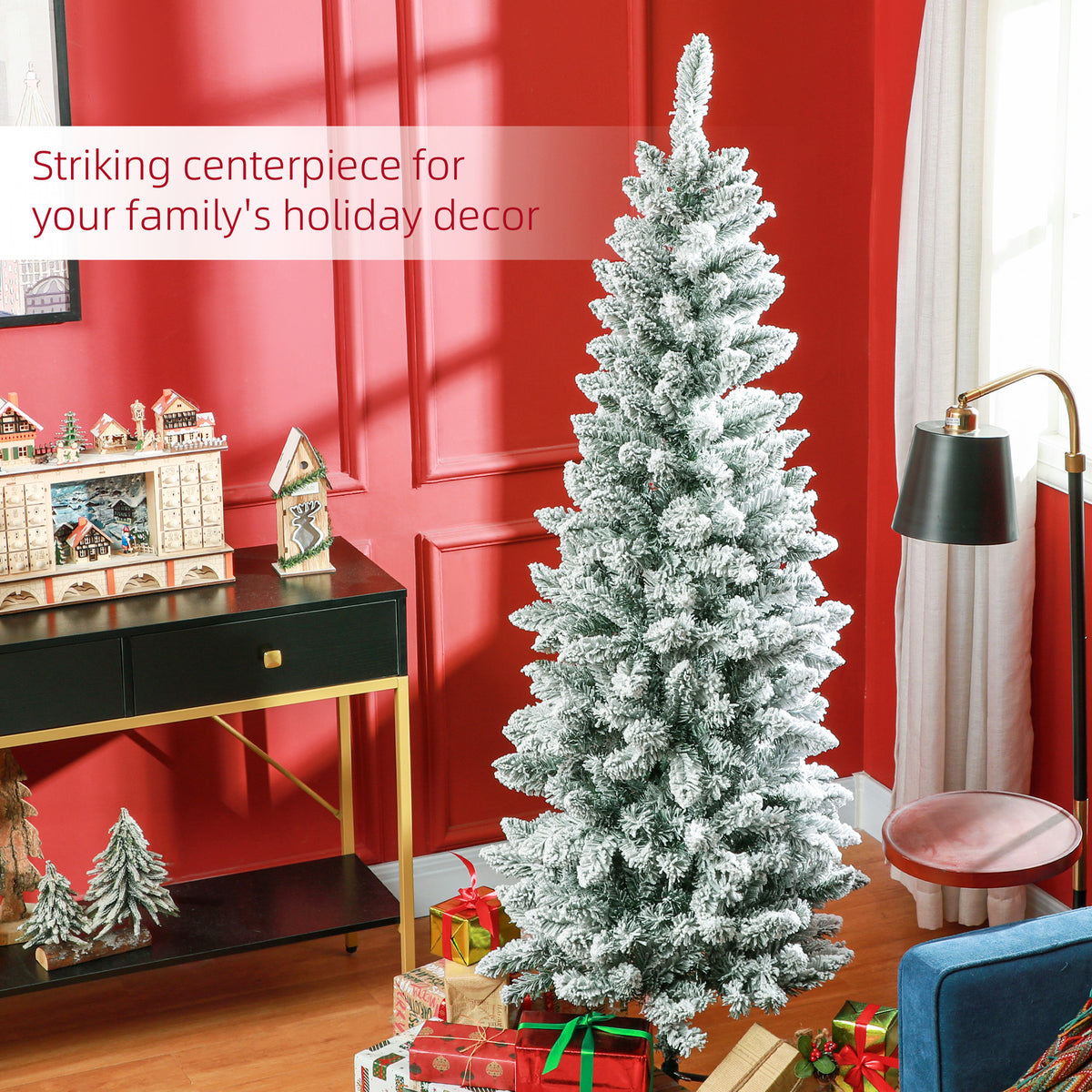Árbol de Navidad de lápiz flocado