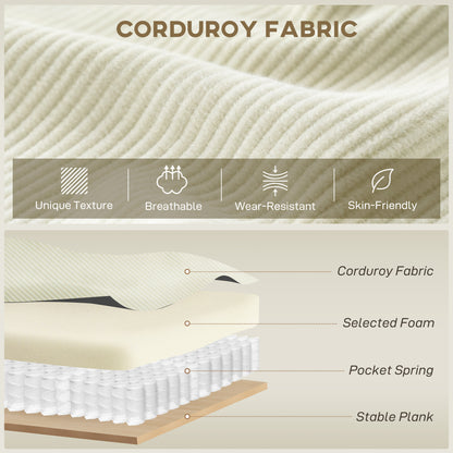 Corner Sofa with Changeable Chaise Corduroy