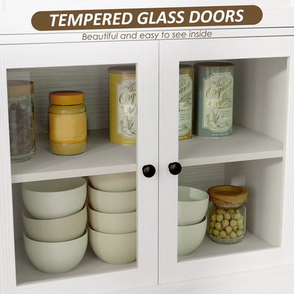 Sideboard buffet cabinet with glass doors