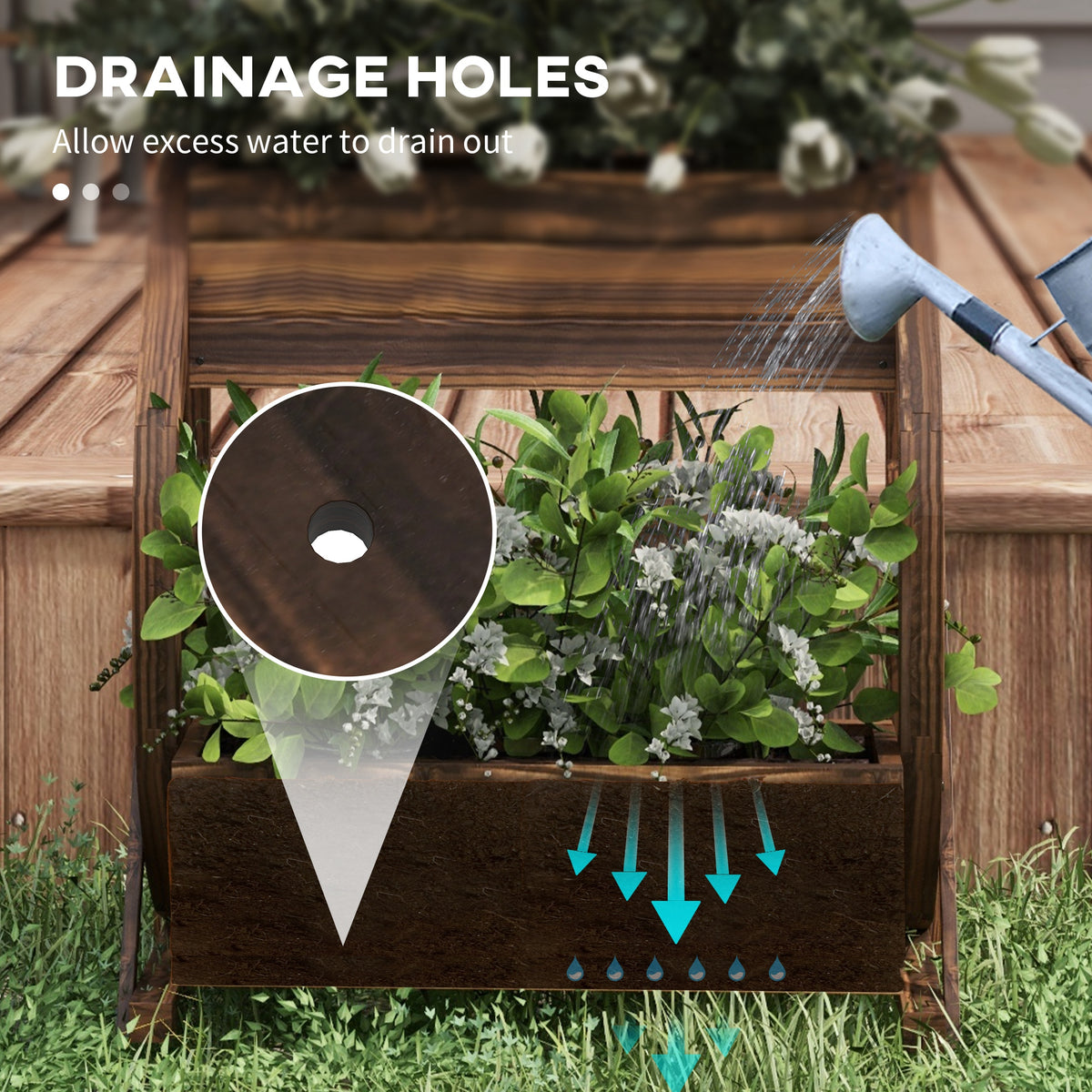 Two-Tier Raised Garden Planter Box — wagon style