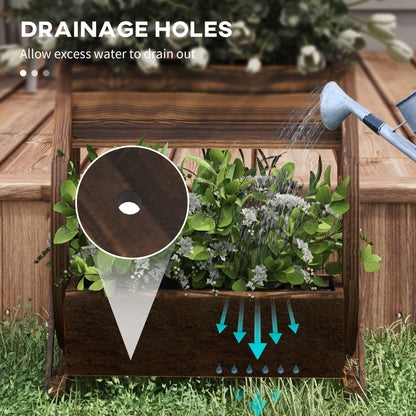 Two-Tier Raised Garden Planter Box — wagon style