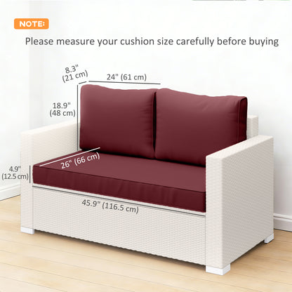 3-Piece Loveseat Outdoor Cushion Set