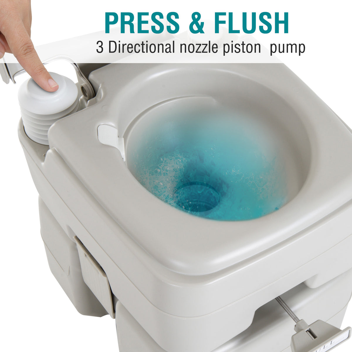 Portable Camping Toilet with Flush Tank 20 L