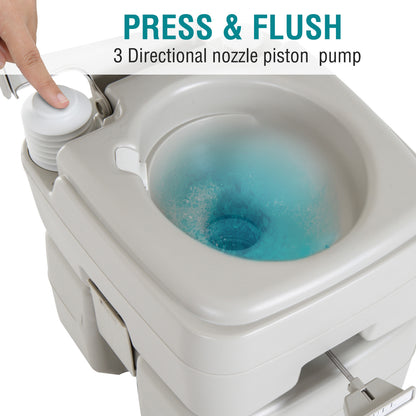 Portable Camping Toilet with Flush Tank 20 L