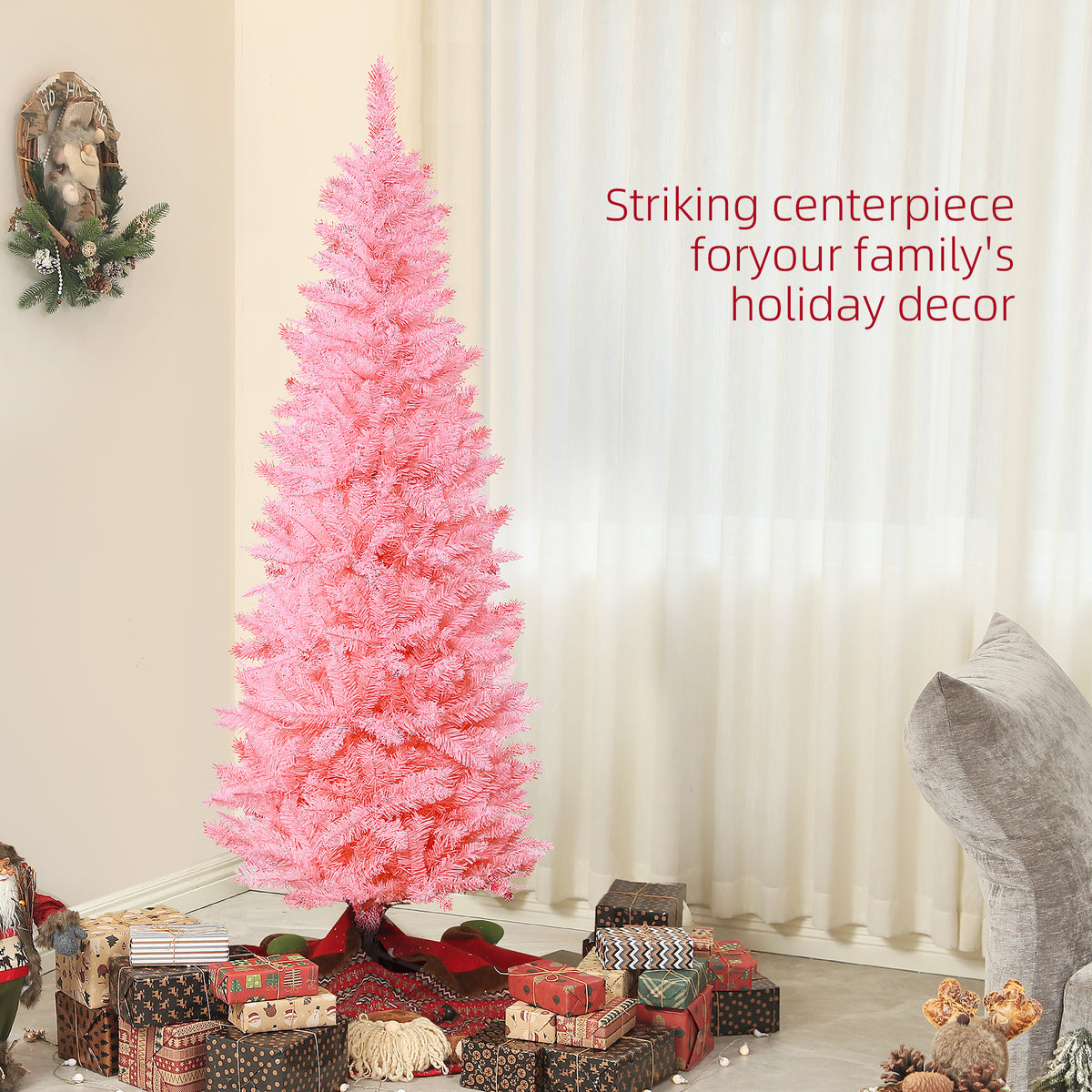 Pencil Artificial Christmas Tree 6 ft — Green