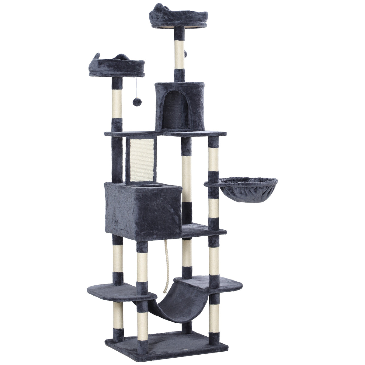Árbol para gatos multinivel de 81 pulg. con rascadores
