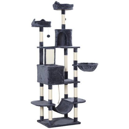Árbol para gatos multinivel de 81 pulg. con rascadores