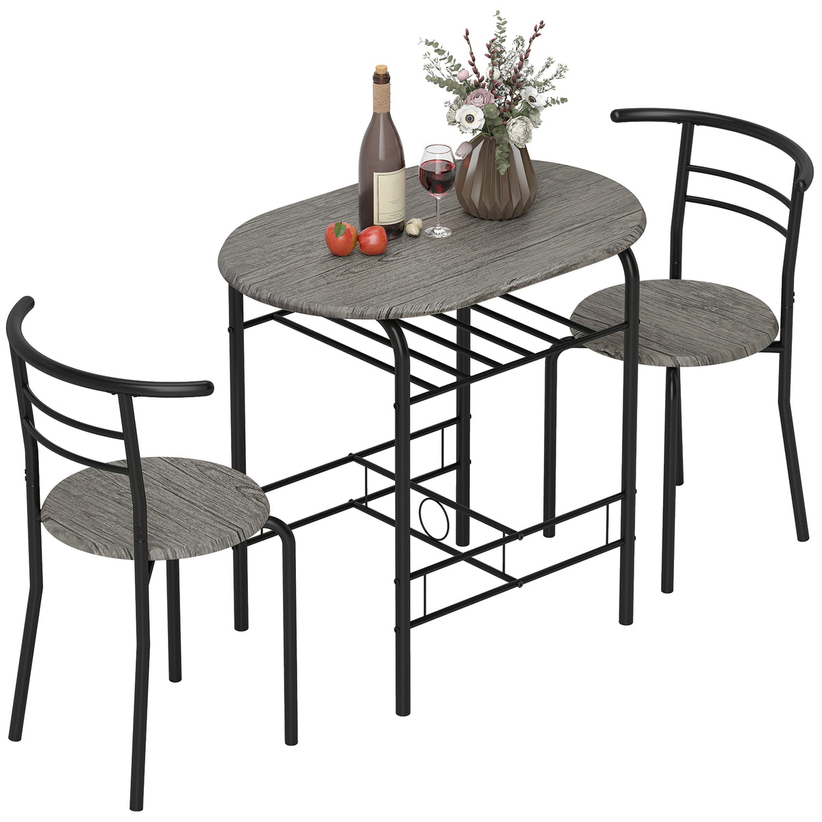 3-Piece Kitchen Table and Chairs Dining Set