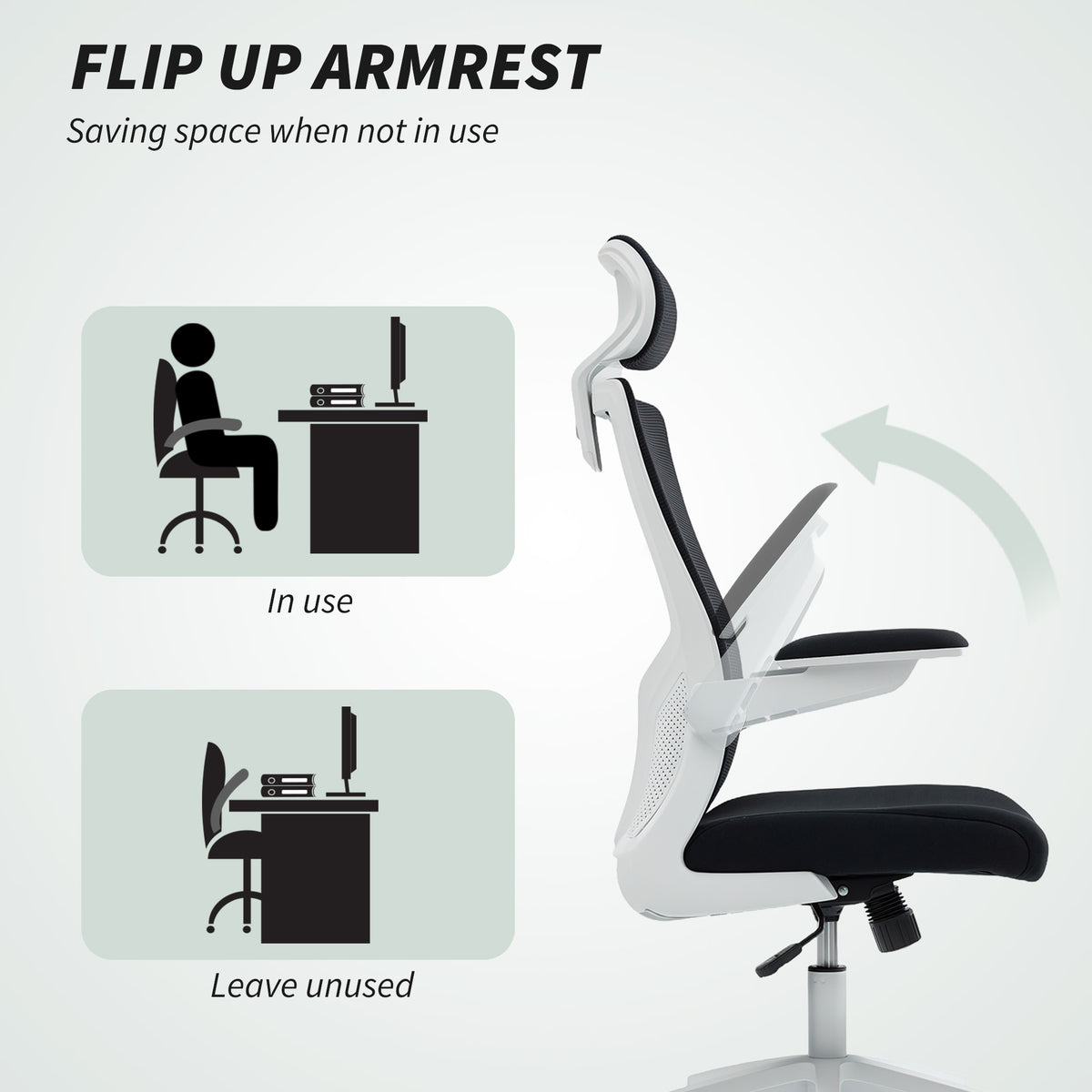 Ergonomic office chair with adjustable lumbar support