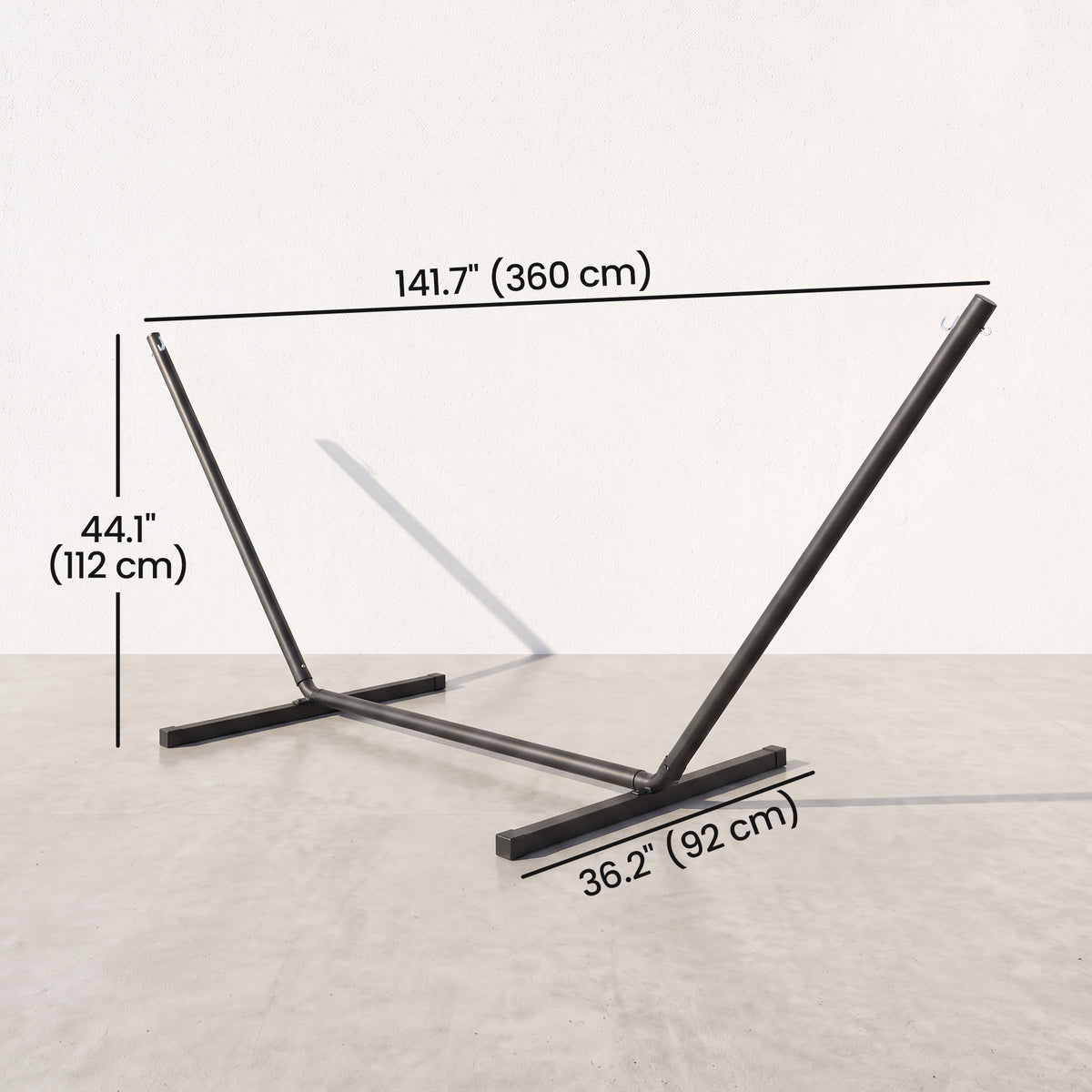 Soporte para hamaca extralargo con estructura metálica resistente